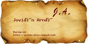 Jovián Arnó névjegykártya